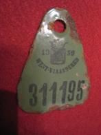 Fietsplaat West-Vlaanderen 1935 email Fiets taksplaat, Verzenden