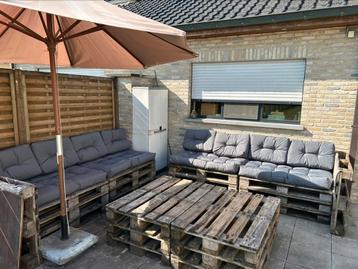 Palletkussens of volledige tuinset beschikbaar voor biedingen