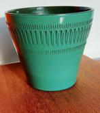 Groene vintage bloempot, Tuin en Terras, Bloempotten, Ophalen of Verzenden, Aardewerk