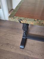 Unieke houten salontafel upcycled rand kraanvogel, Ophalen