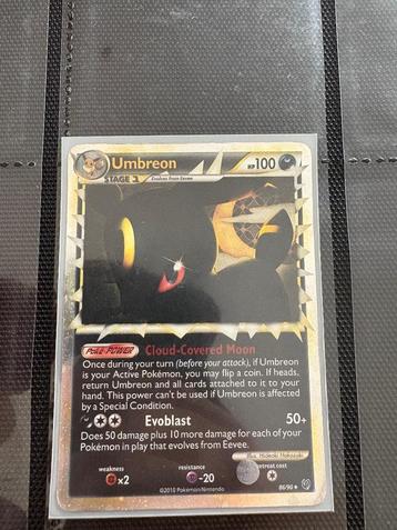 Carte des Pokémon Umbreon, Enlèvement, Utilisé, Cartes en vrac