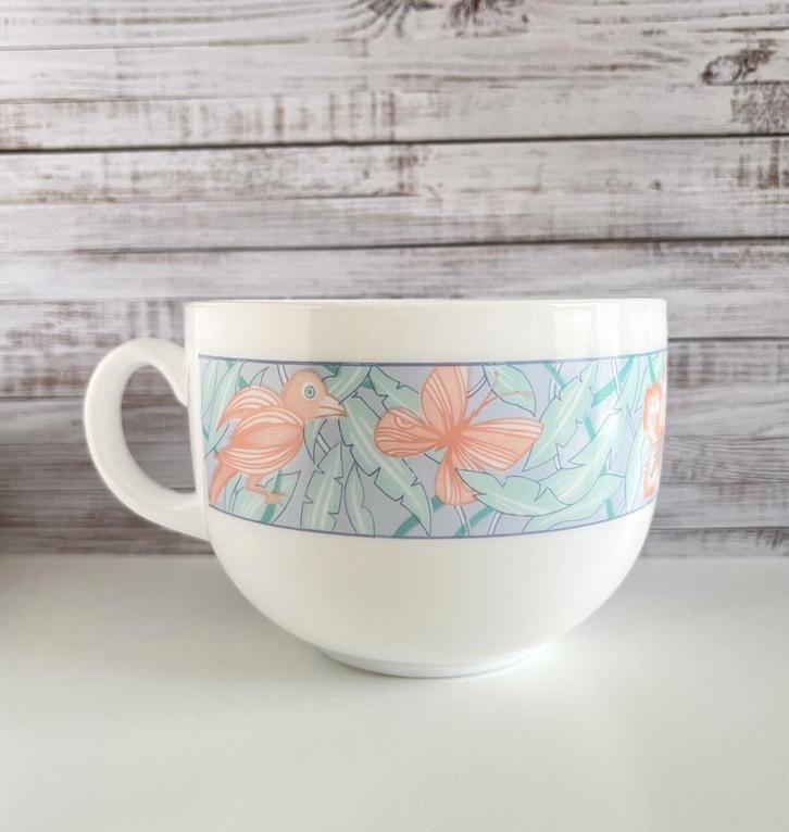 Grande tasse Arcopal Paradis, Maison & Meubles, Cuisine | Vaisselle, Utilisé, Tasse(s) et/ou soucoupe(s), Autres styles, Autres matériaux