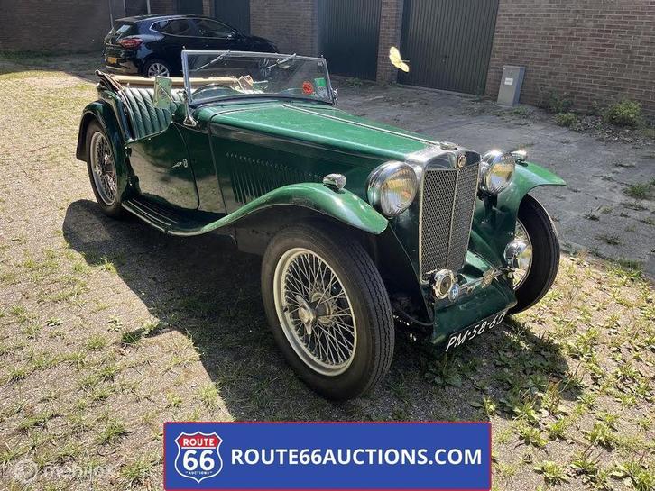 MG TC | 1946 | Route 66 Auctions, Auto's, Oldtimers, Bedrijf, Te koop, MG, Benzine, Overige carrosserie, Handgeschakeld, Zwart
