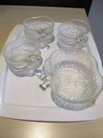 Vintage set glazen fruitkom, Antiek en Kunst, Ophalen