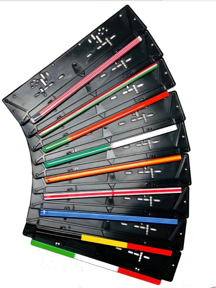 Kentekenplaathouder met vlag, Auto diversen, Kentekenplaathouders, Nieuw, Ophalen of Verzenden