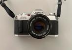 Canon AV1 spiegelreflexcamera met 2 extra lenzen en flits, Audio, Tv en Foto, Ophalen, Gebruikt, Spiegelreflex, Canon