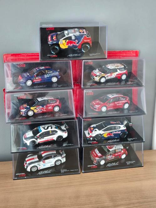 Lot 9 wrc 1/43 Sébastien loeb collection altaya, Hobby & Loisirs créatifs, Voitures miniatures | 1:43, Comme neuf, Enlèvement ou Envoi