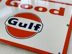 Good Gulf emaille reclamebord, Verzamelen, Merken en Reclamevoorwerpen, Ophalen of Verzenden, Gebruikt, Reclamebord