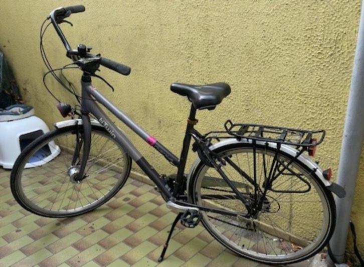 damesfiets BTWIN met 24 versnellingen,nagezien-alles werkt!, Fietsen en Brommers, Fietsen | Dames | Damesfietsen, Zo goed als nieuw