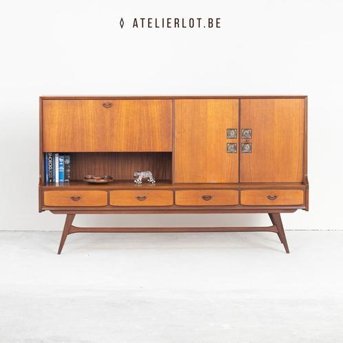 Vintage design highboard L. Van Teeffelen, Huis en Inrichting, Kasten | Dressoirs, Zo goed als nieuw, Ophalen