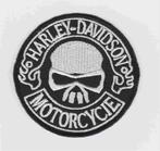 Harley Davidson stoffen opstrijk patch rond, Nieuw