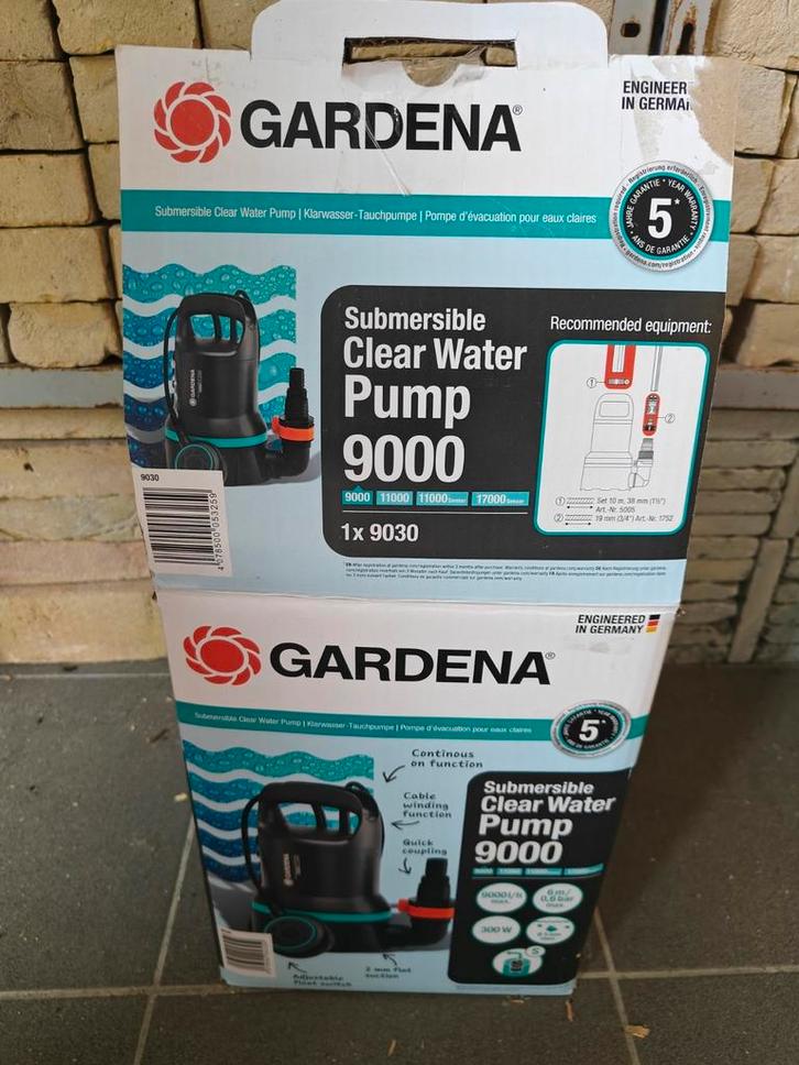 Gardena, clear water pump 9000, Tuin en Terras, Waterpompen, Nieuw, Dompelpomp, Ophalen