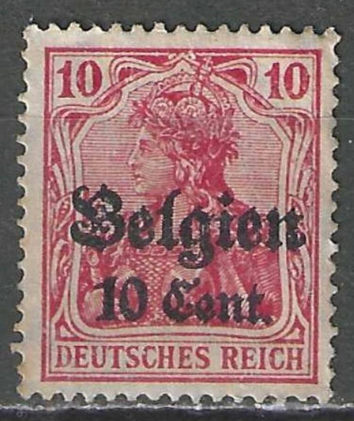 Belgie Duitse bezetting 1916/1918 - Yvert/OBP 14 - Cent (ZG), Postzegels en Munten, Postzegels | Europa | België, Zonder gom, Verzenden