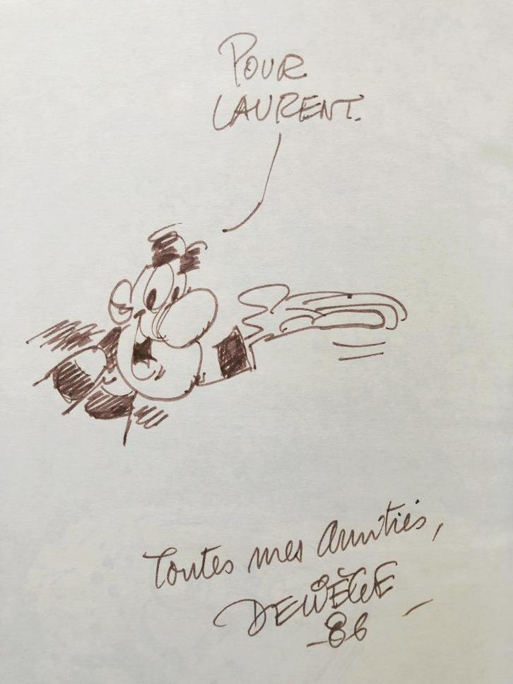 Dédicace Deliège dans EO Bobo 7 - signée et datée 1986, Boeken, Stripverhalen, Zo goed als nieuw, Eén stripboek, Ophalen