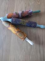 3 oude deegrollers enkel decoratief te gebruiken, Antiek en Kunst, Curiosa en Brocante, Ophalen of Verzenden
