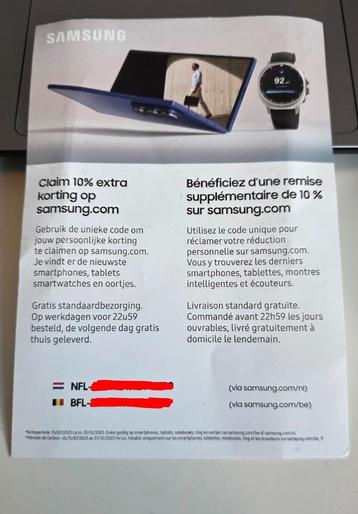 Code 10% Samsung Shop (be ou nl) beschikbaar voor biedingen