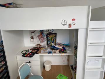 Lit superposé Ikea Smasstad, Lit mezzanine ou Lit superposé, 85 à 100 cm, Enlèvement, 180 cm ou plus