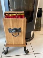 Union Allumettiere luciferdoos houten houder retro/brocante, Enlèvement ou Envoi, Utilisé, Autres types