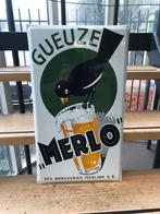 Geuze MERLO emaille bord, Ophalen of Verzenden, Zo goed als nieuw, Reclamebord