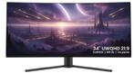 GAME HERO 34 pouces Ultrawide Curved Gaming Monitor Noir, Computers en Software, Monitoren, Ophalen, HDMI, Ultrawide, Gaming