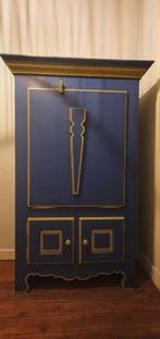 Unieke felblauwe kleerkast/speelgoedkast/crea-kast..., Huis en Inrichting, Ophalen, Gebruikt