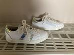 Witte sneakers met veters en zijkant een rits, 34, Hip Style, Meisje, Schoenen, Ophalen of Verzenden, Zo goed als nieuw