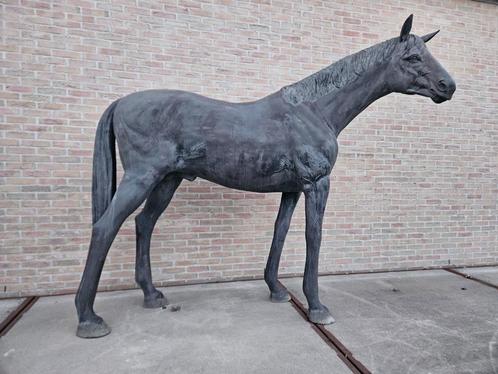 BRONZEN LEVENSGROOT PAARD! KOSTEN NU 12000 KAN WEG AAN 5750!, Tuin en Terras, Tuinbeelden, Zo goed als nieuw, Dierenbeeld, Overige materialen