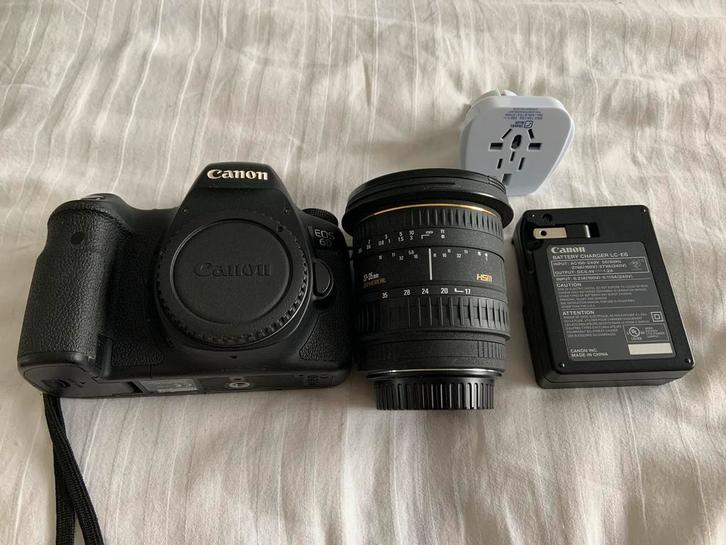 Canon EOS 6D Full-Frame DSLR + Sigma 17-35mm f/2.8-4 Lens, Audio, Tv en Foto, Fotocamera's Digitaal, Zo goed als nieuw, Canon