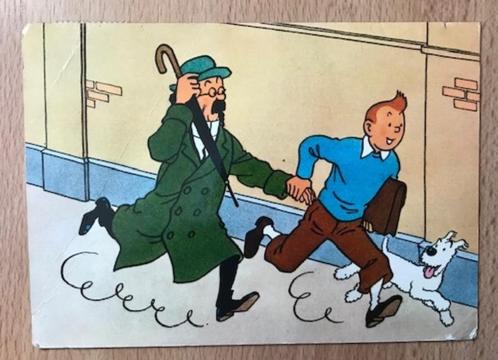 CARTE POSTALE ANCIENNE TINTIN + TOURNESOL 1967 YVON, Collections, Personnages de BD, Utilisé, Image, Affiche ou Autocollant, Tintin