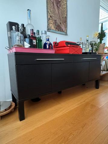 Meuble buffet IKEA noir, Enlèvement, Comme neuf, 25 à 50 cm, 150 à 200 cm