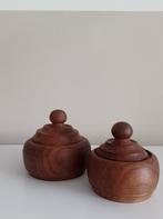 Set handgemaakte schaaltjes met deksels, vintage '70, Ophalen of Verzenden, Huis en Inrichting