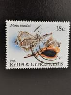 Chypre 1986 - faune sous-marine - coquillages - corne de feu, Timbres & Monnaies, Affranchi, Enlèvement ou Envoi