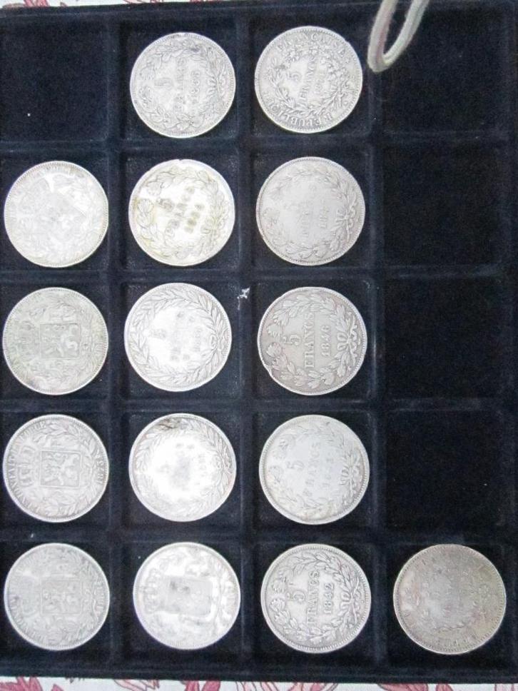 lot de 15 pieces argent, Verzamelen, Overige Verzamelen, Gebruikt, Ophalen