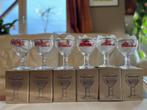 Lot de 6 verres à Orval JC Servais rouges (17cl - galopins), Nieuw, Ophalen of Verzenden, Bierglas