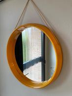 Oranje vintage ronde spiegel, Antiek en Kunst, Ophalen of Verzenden