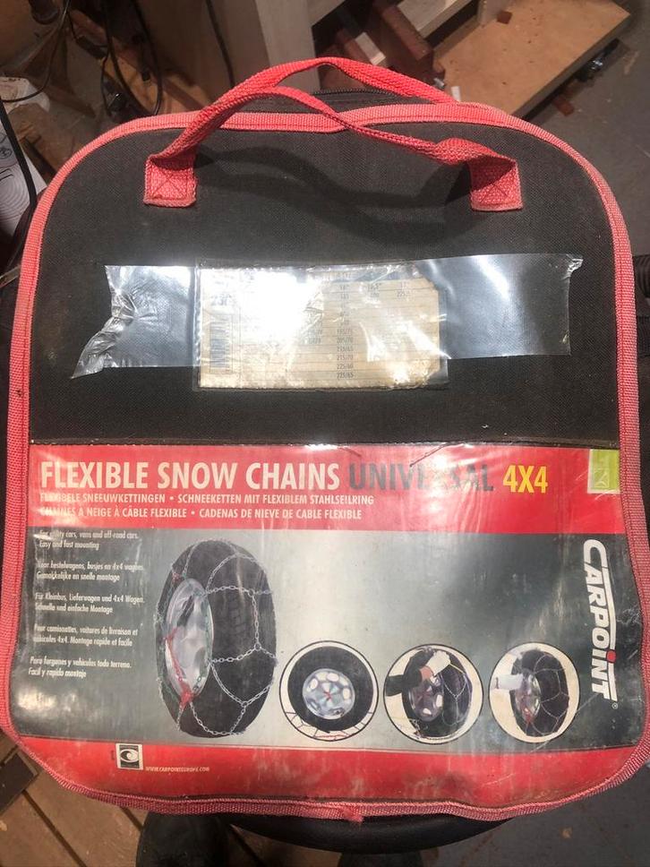 Sneeuwkettingen carpoint 4x4 13”-17” (zie beschrijving), Auto diversen, Sneeuwkettingen, Zo goed als nieuw, Ophalen