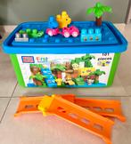 Grote doos Mega bloks first builders safari + autocircuit, Ophalen, Zo goed als nieuw, Megabloks