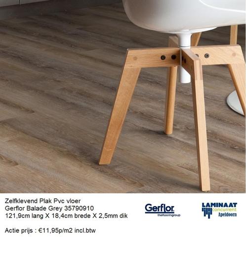 Zelfklevend Plak Pvc Belade Grey 2,5mm dik €11,95m2 incl.btw, Huis en Inrichting, Stoffering | Vloerbedekking, Nieuw, Laminaat