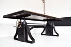 Table de salle à manger et de bar pivotante ou cadre simple, 100 à 150 cm, Industrieel, Teck, Rectangulaire