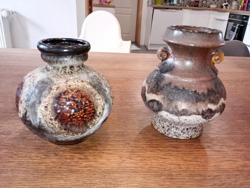 Lot de deux vases en céramique Fat Lava, Antiek en Kunst, Antiek | Vazen, Ophalen