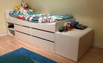 Lit simple pour enfants - adolescents + petit meuble, Maison & Meubles, Comme neuf, Réglable, 90 cm, Bois