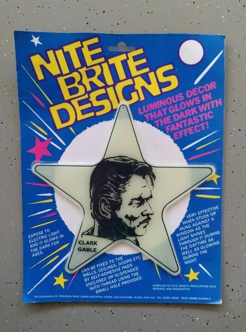 Vintage Nite Brite Designs - Clark Gable - Zeldzaam - Nieuw, Verzamelen, Film en Tv, Nieuw, Film, Overige typen, Ophalen of Verzenden