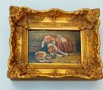 schilderijtje met honden, Antiek en Kunst, Kunst | Schilderijen | Klassiek, Ophalen