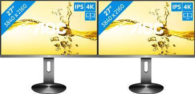 2X AOC U2790PQU monitore, Computers en Software, Monitoren, Zo goed als nieuw, DisplayPort, Gaming, Ingebouwde speakers, IPS, Ophalen of Verzenden