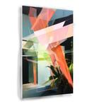 Abstracte Dynamiek in Kleur schilderij 40x60cm Forex + Opha, Nieuw, Verzenden