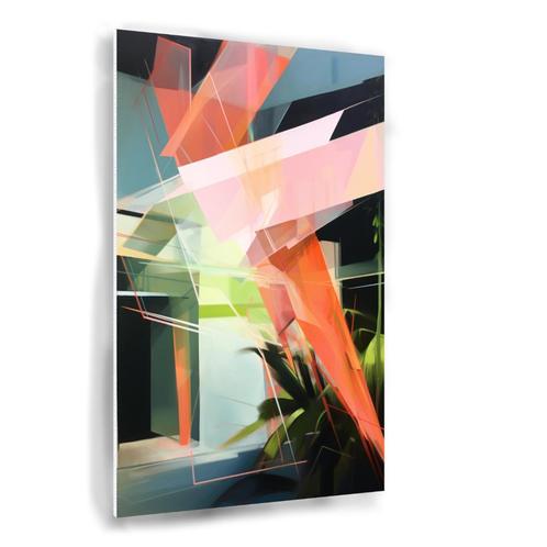Abstracte Dynamiek in Kleur schilderij 40x60cm Forex + Opha, Huis en Inrichting, Woonaccessoires | Wanddecoraties, Nieuw, Verzenden