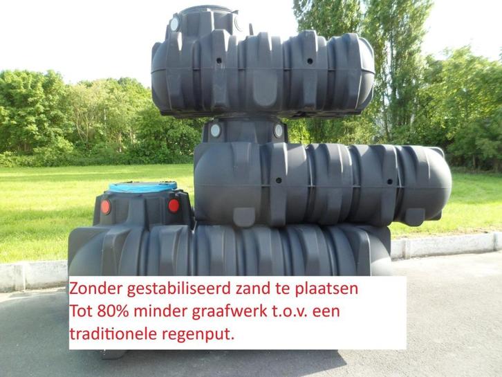 PVC regenwaterput 3.000 liter / Platin merk Graf, Tuin en Terras, Regentonnen, Nieuw, Kunststof, 150 liter of meer, Verzenden