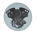 biker-patch - 3D Shovelhead motorblok, Motoren, Niet ingevuld, Niet ingevuld, Nieuw, Ophalen of Verzenden