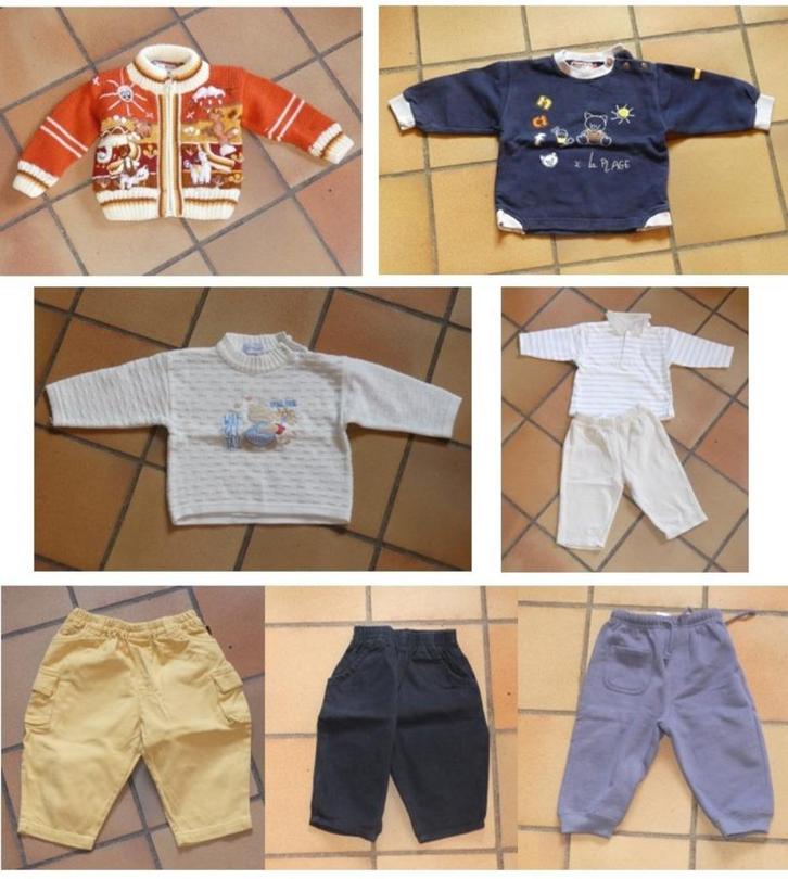 Lot de vêtements pour bébés (garçons 12 mois - ETE), Kinderen en Baby's, Babykleding | Baby-kledingpakketten, Gebruikt, Maat 80