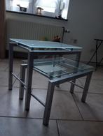 Deux petites tables, Rectangulaire, Enlèvement, Utilisé, Verre